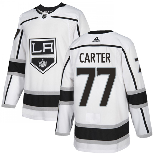 Adidas Kings #77 Jeff Carter White Road Authentic Stitched Youth NHL Jersey